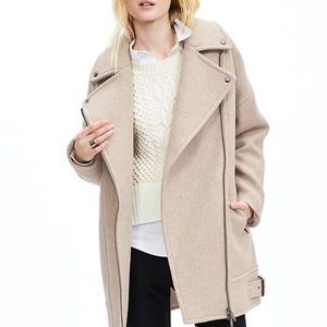 Like new Banana Republic Beige Moto Cocoon Coat XS